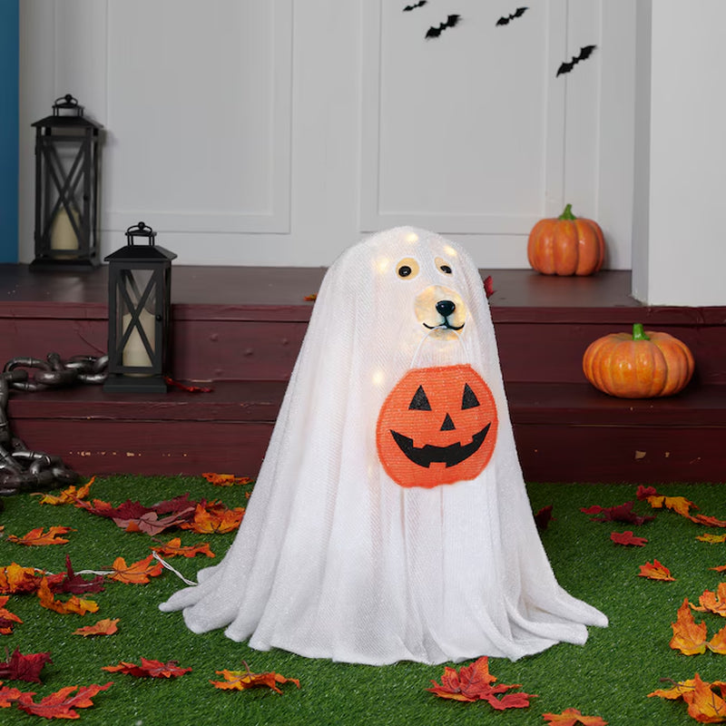 2-Ft Lighted Ghost Labrador Retriever Dog Decoration
