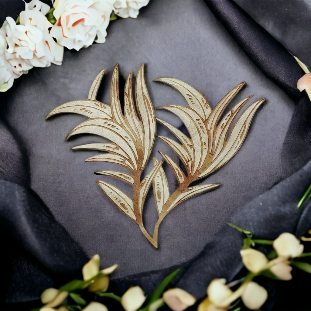 Pot Holder Small Leaves - Nature - Wood - Handmade Gift - Housewarming - Wood Kitchenware