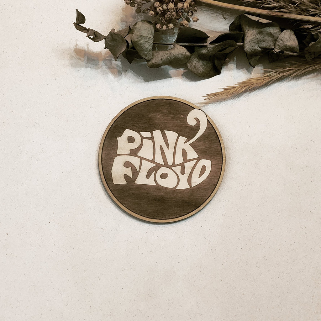 Set of 6 Pink Floyd Wooden Coasters - Handmade Gift - Housewarming - Wood Kitchenware - Rock Band