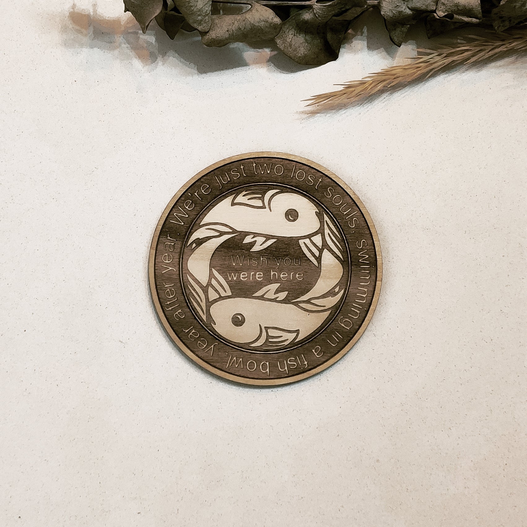 Set of 6 Pink Floyd Wooden Coasters - Handmade Gift - Housewarming - Wood Kitchenware - Rock Band