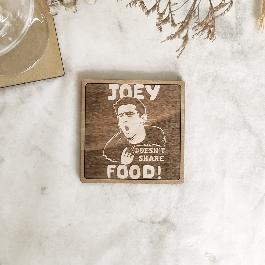 Set of 6 Friends Wooden Coasters - Handmade Gift - Housewarming - Wood Kitchenware