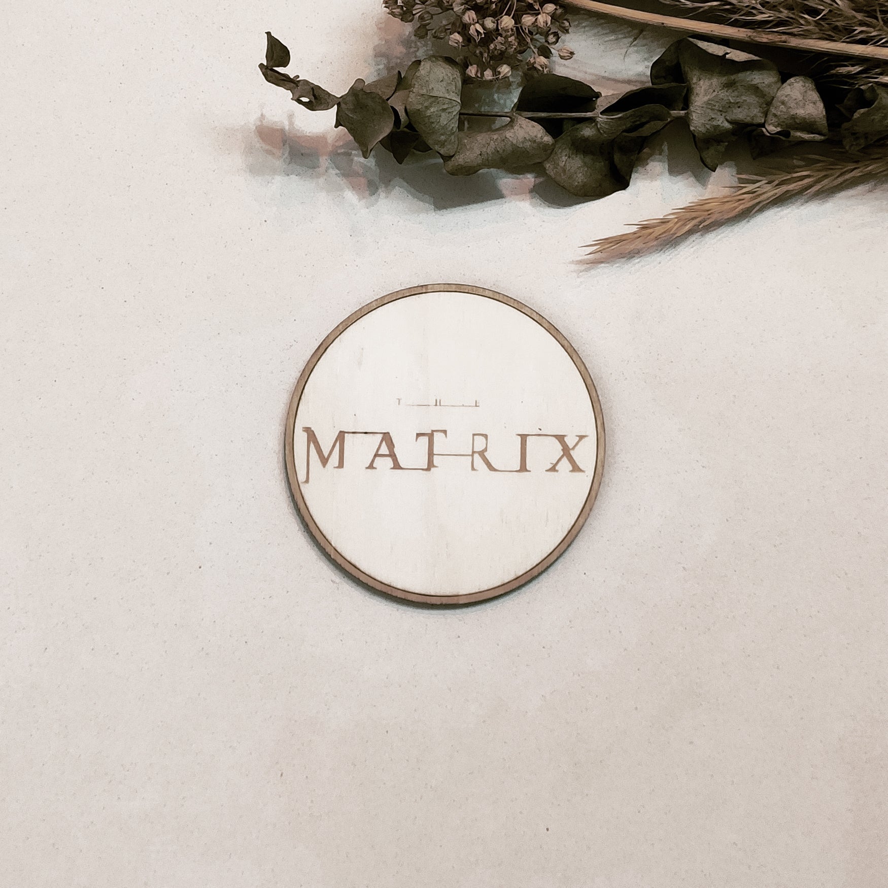 Set of 4 The Matrix Wooden Coasters - Handmade Gift - Housewarming - Wood Kitchenware