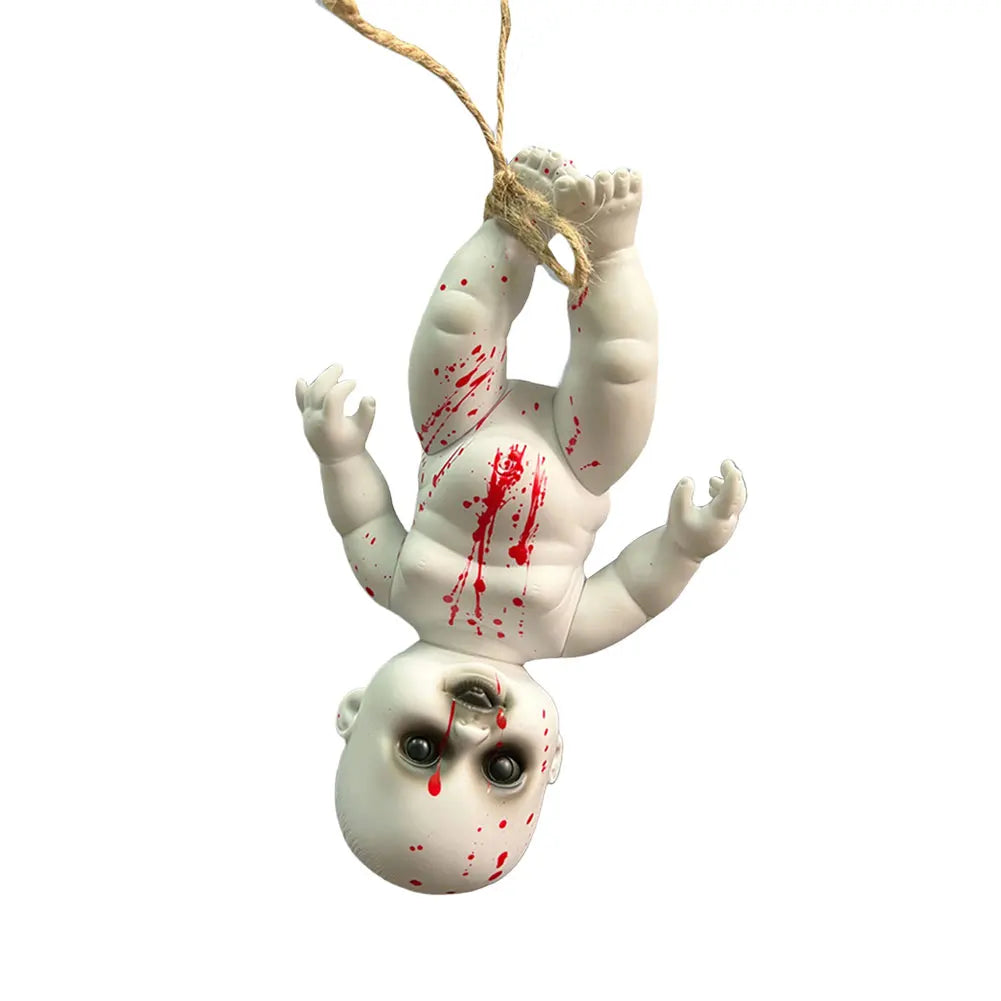 Halloween Ghost Baby Hanging Doll Scary Baby Doll Creative Hanging Doll Prop Haunted House Adornment for Courtyard Festival