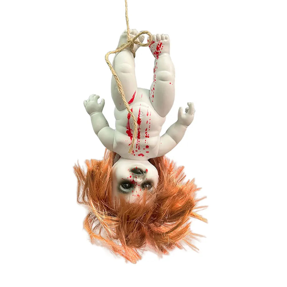 Halloween Ghost Baby Hanging Doll Scary Baby Doll Creative Hanging Doll Prop Haunted House Adornment for Courtyard Festival
